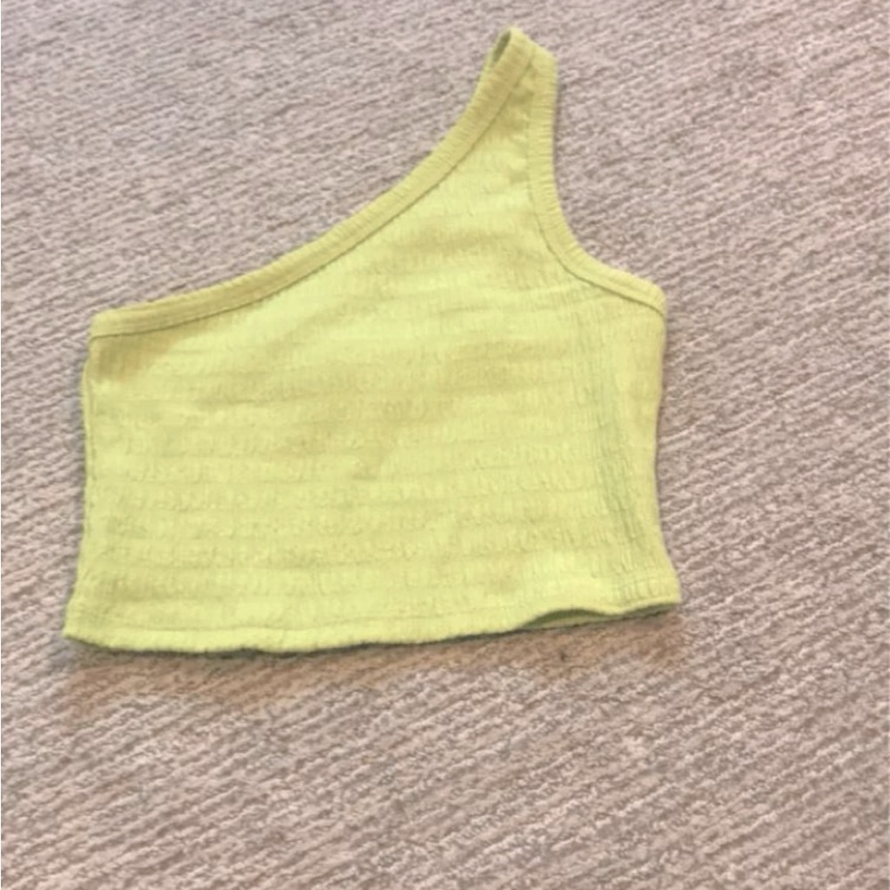 american eagle one should lime green tank